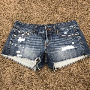 AE distressed shorts